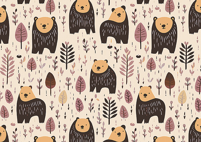 Bear Necessities, Rosewood - Roman Blind - Image 7